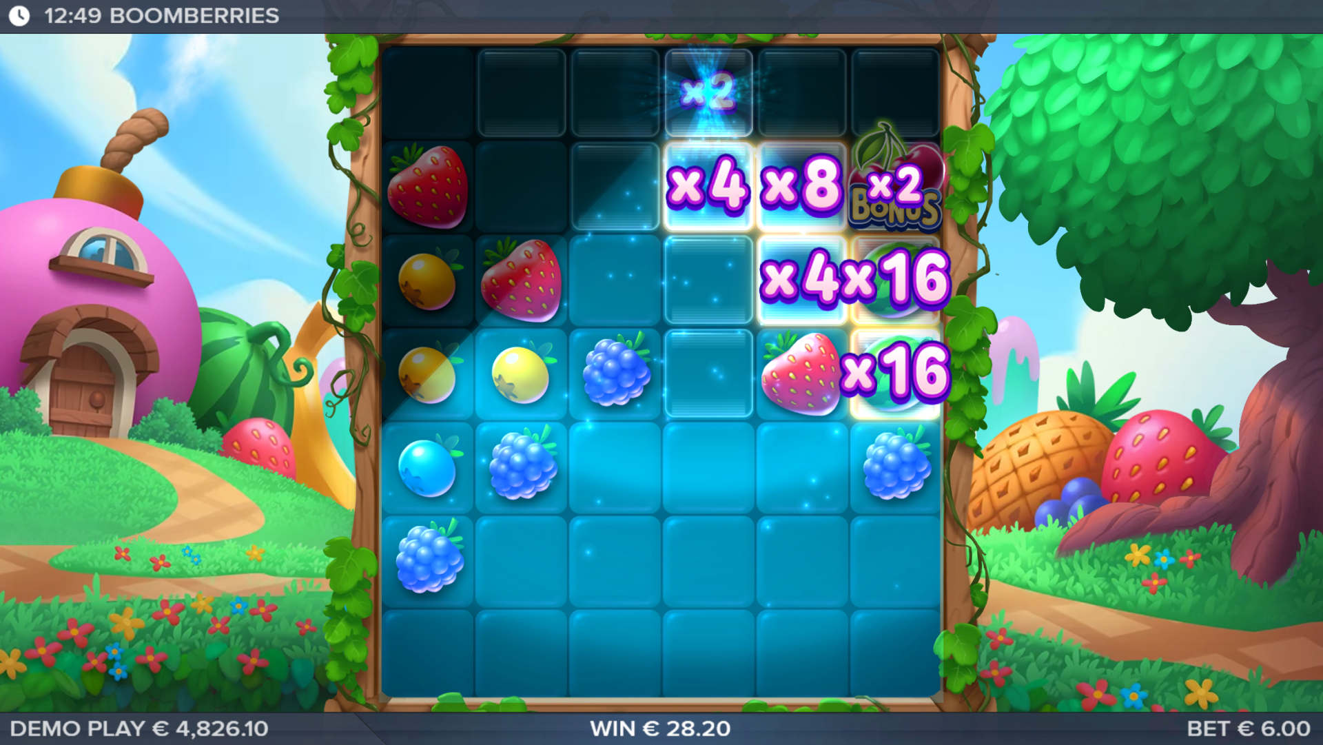 Boomberries slot Collector and Dealer multiplier feature