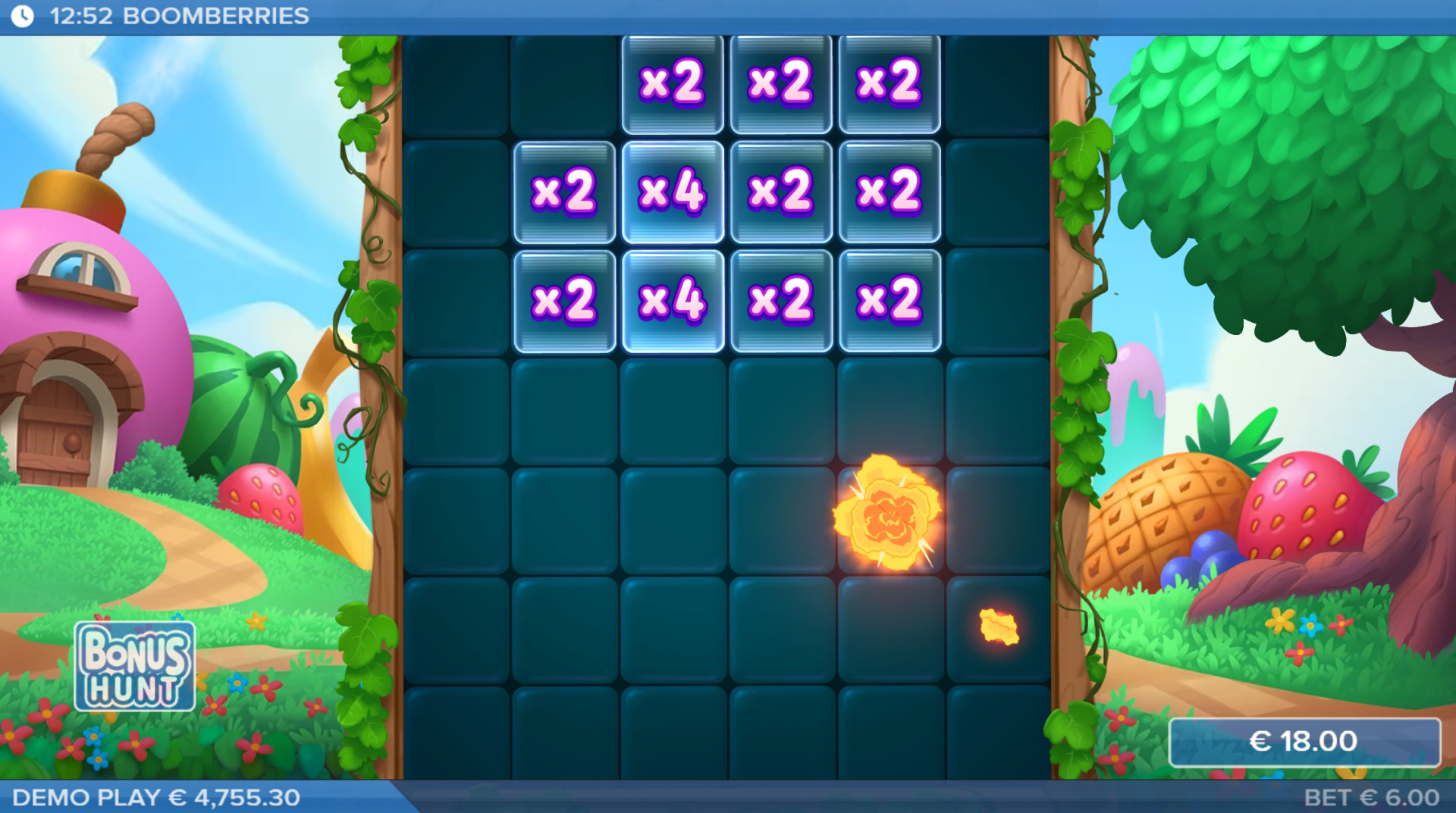 Boomberries slot Hot Zone Strike feature activating
