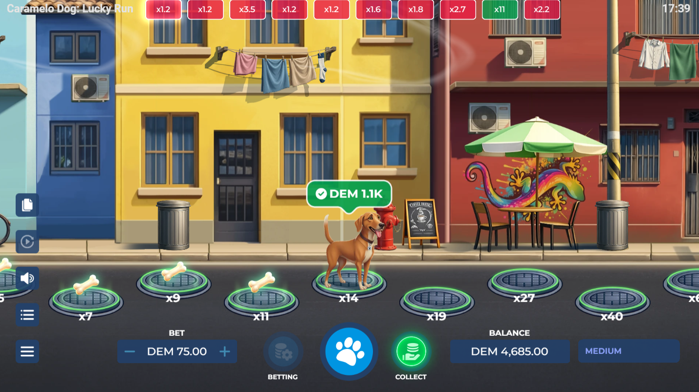 Caramelo Dog Lucky Run Medium Level gameplay