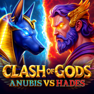 Clash of Gods: Anubis vs Hades slot game logo