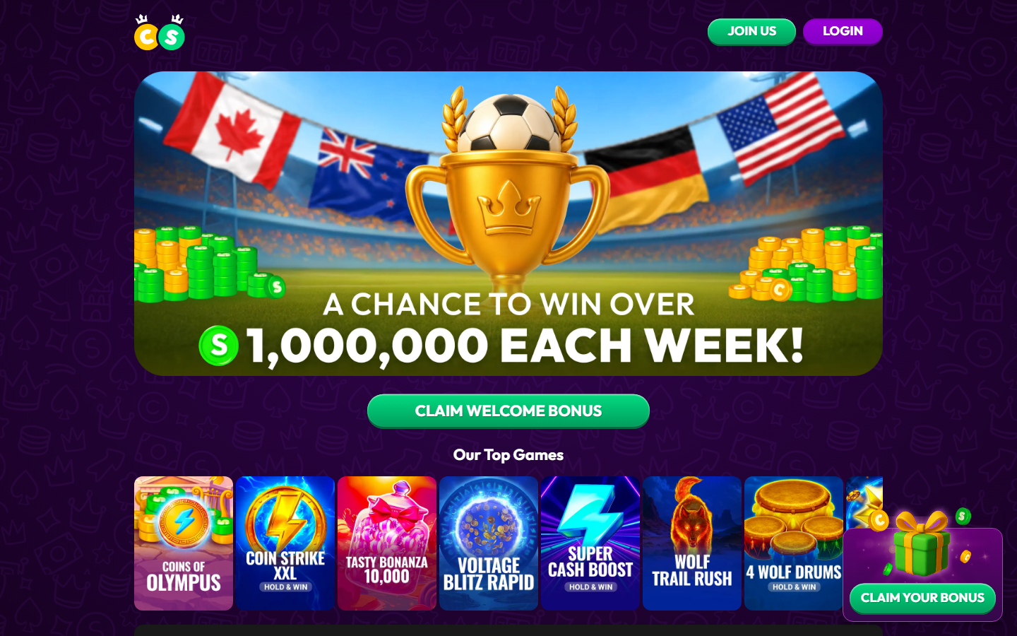 Crown Coins Casino Welcome Offer
