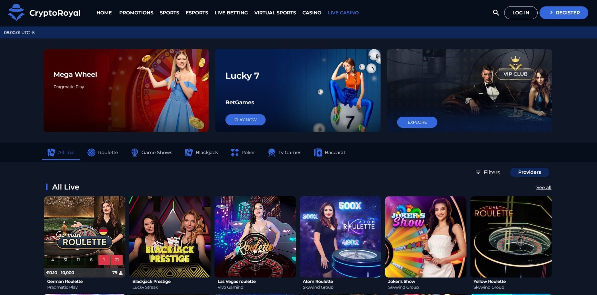 Crypto Royal Live Casino