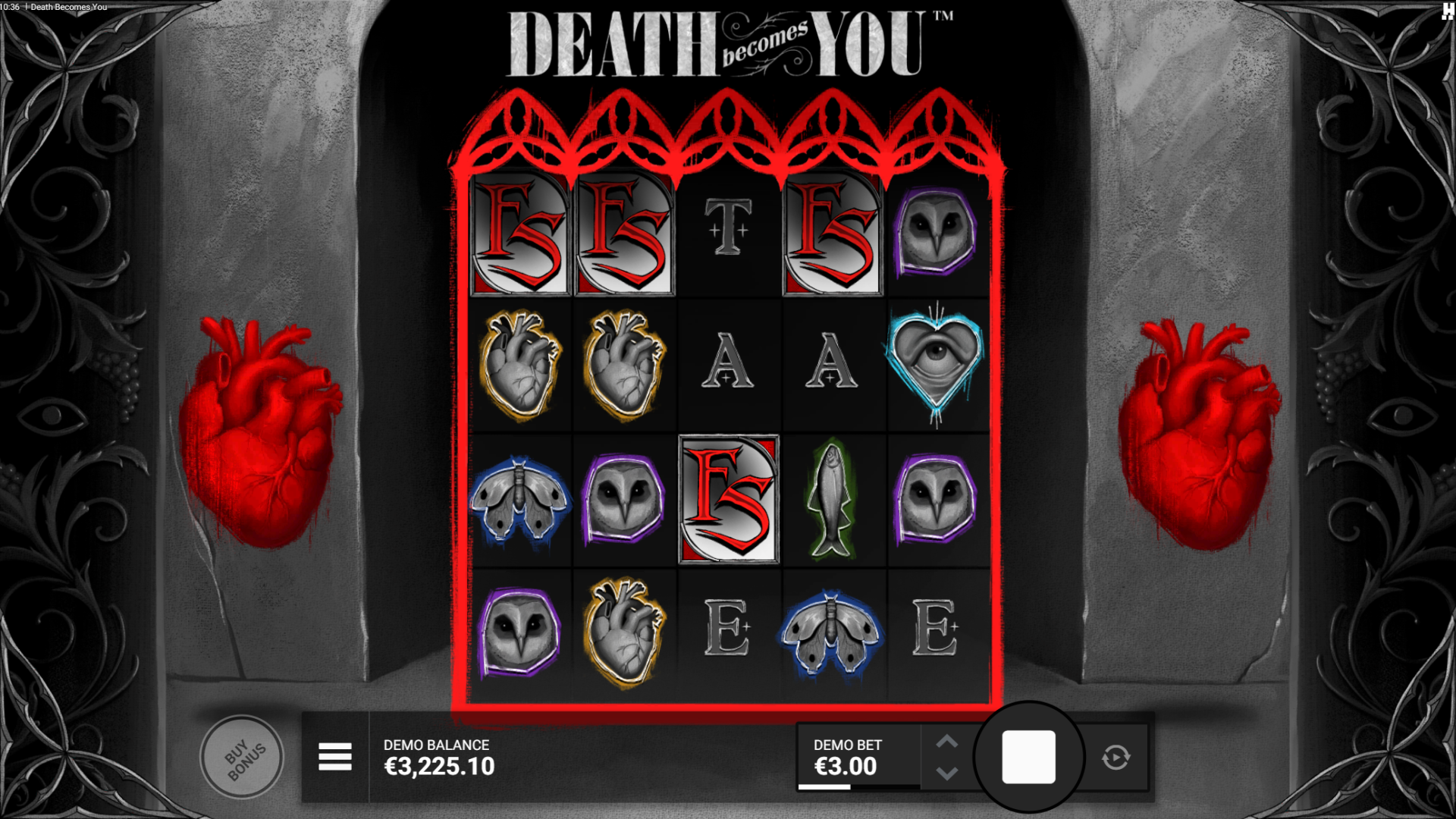 Death Becomes You Drop Dead free spins feature screenshot