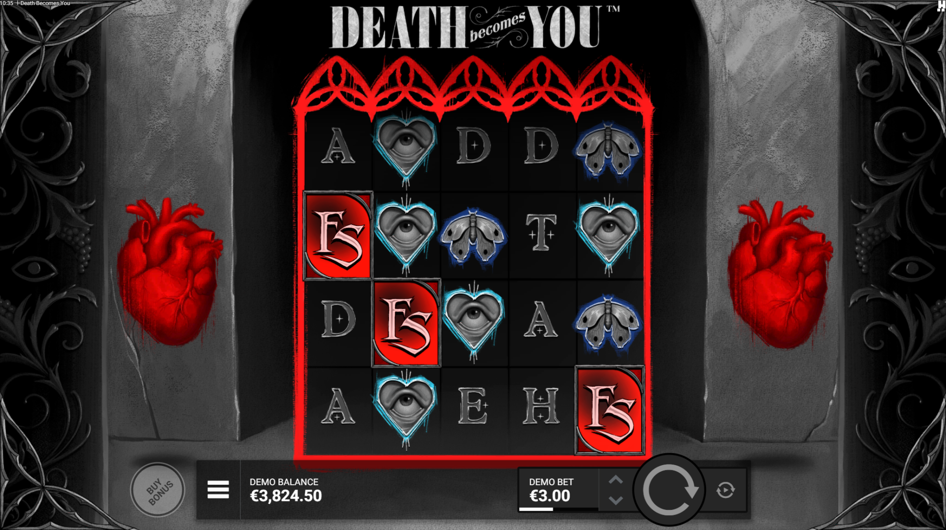 Death Becomes You Meet Your Maker free spins bonus screenshot