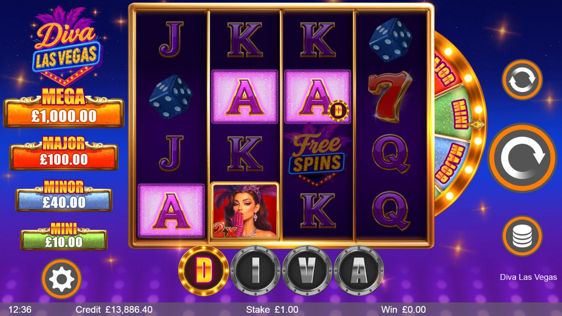 Diva Las Vegas Multiplier Wild Feature