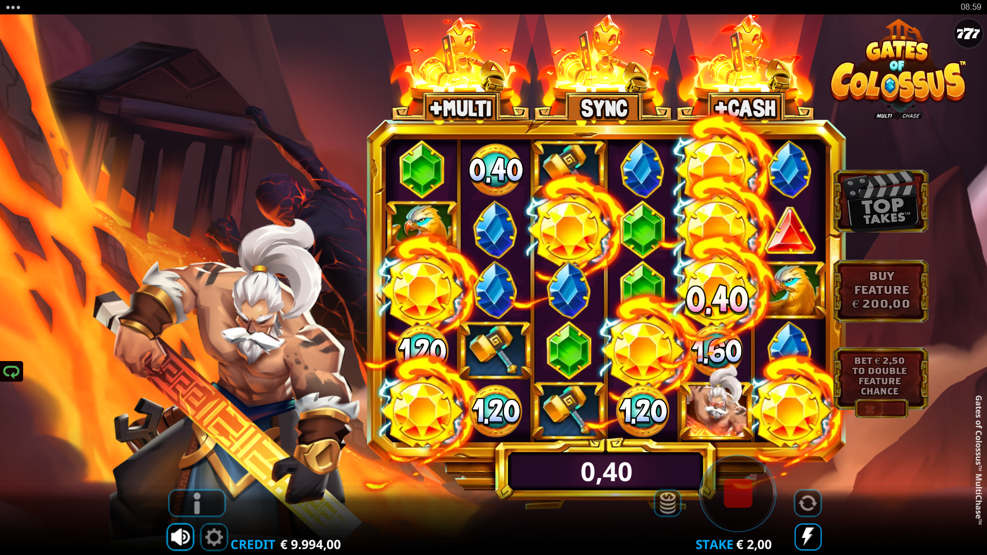 Gates of Colossus MultiChase scatter pays win mechanic