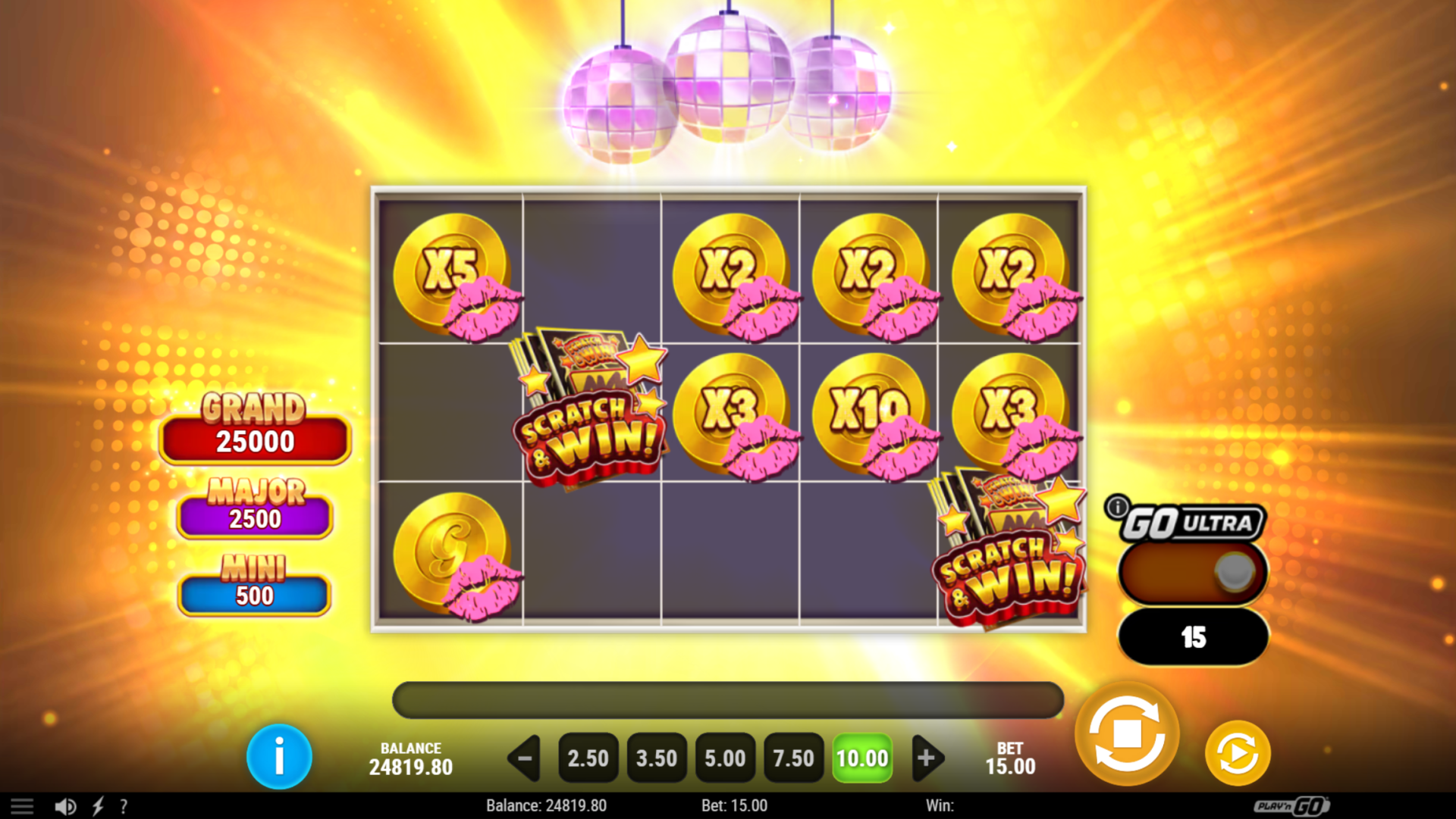 Granny's Wild HOLD'N WIN bonus round with coin values accumulating on the reels