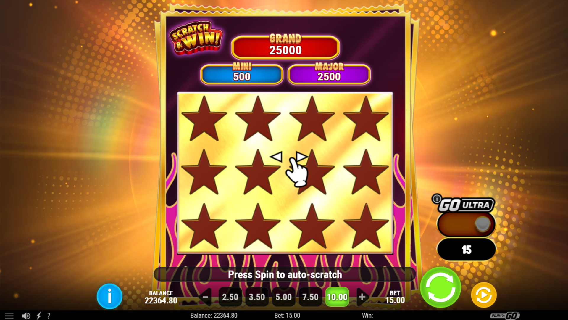 Granny's Wild Scratch'n Win feature showing hidden symbol reveal