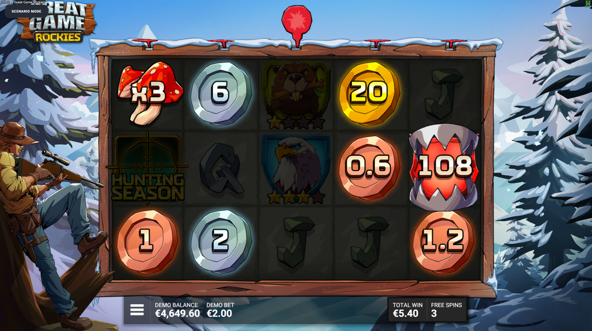 Great Game Rockies Free Bird bonus win screen