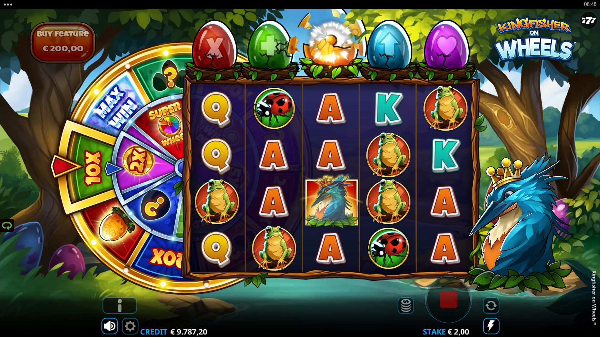 Kingfisher on Wheels Free Spins Trigger