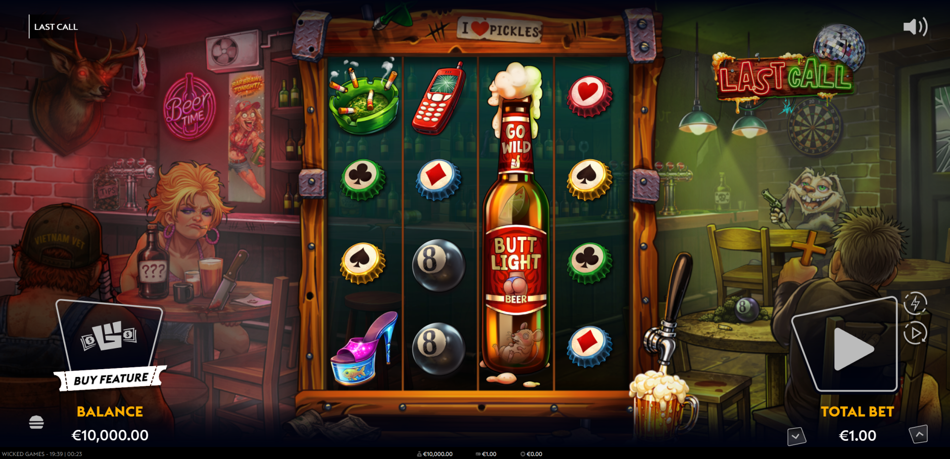 Last Call slot base game screenshot