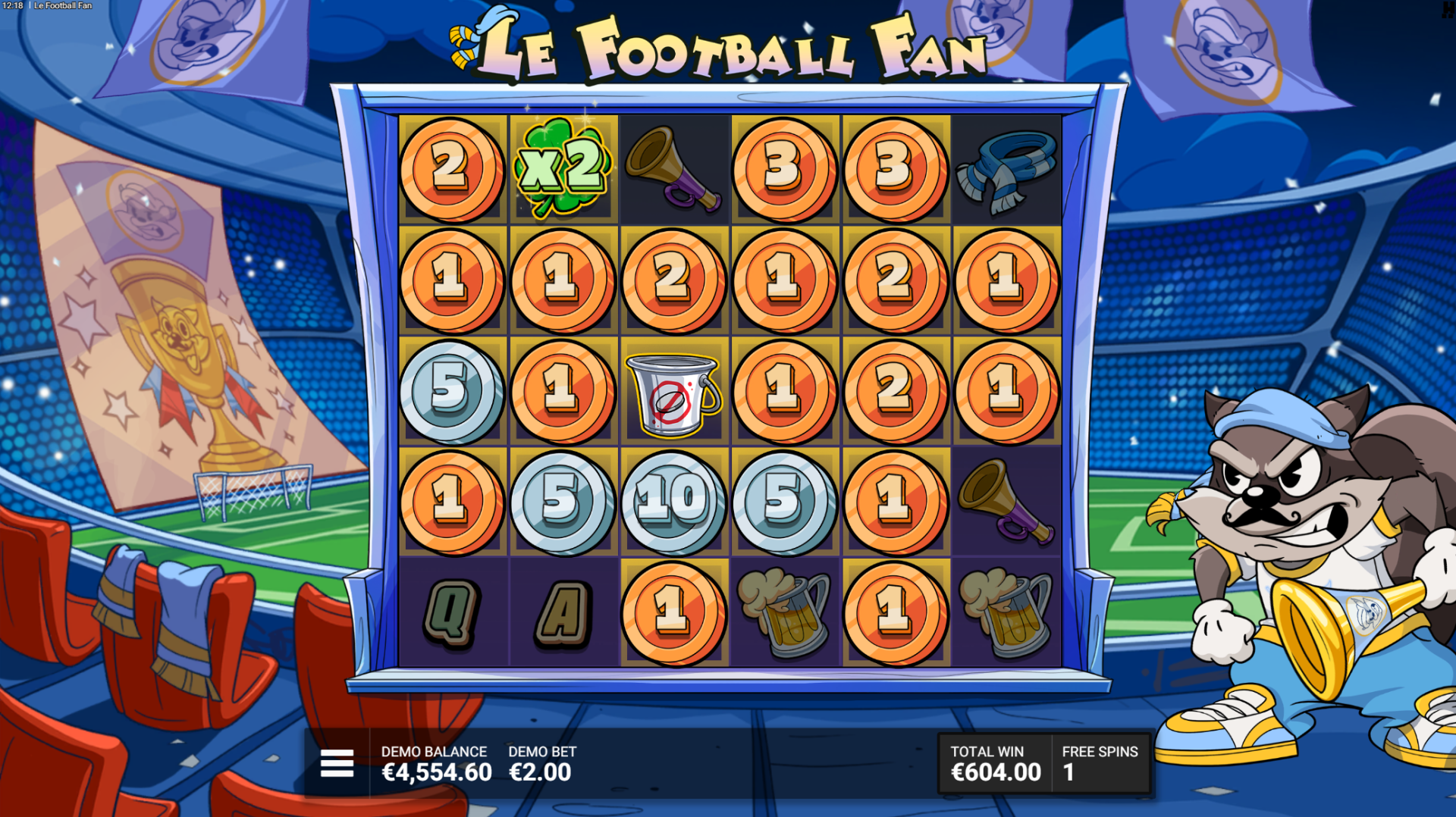 Le Football Fan All That Glitters Is Gold bonus feature showing coin reveals