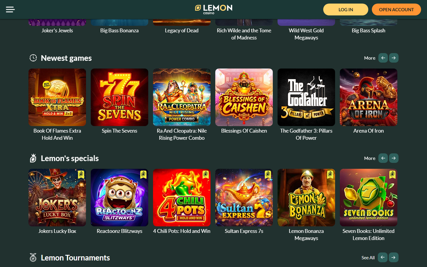 Lemon Casino Games