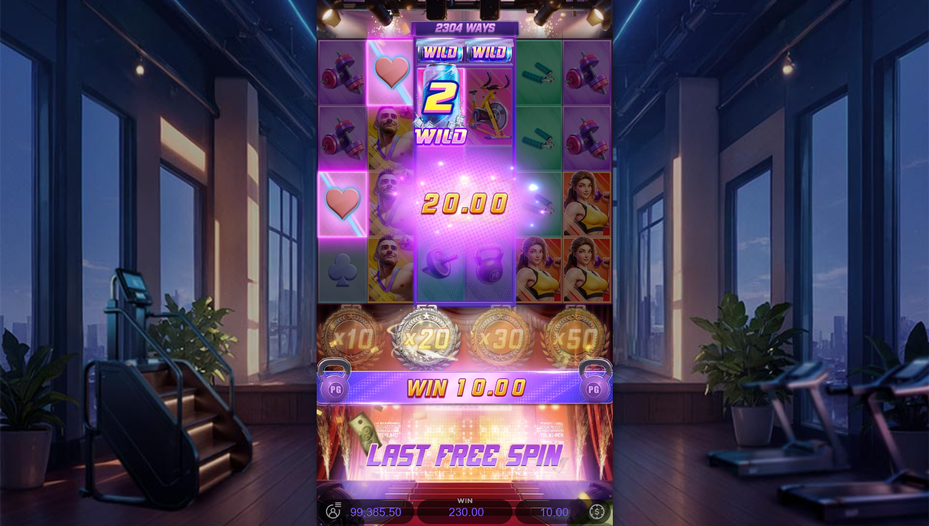 Mighty Mania Free Spins feature in action