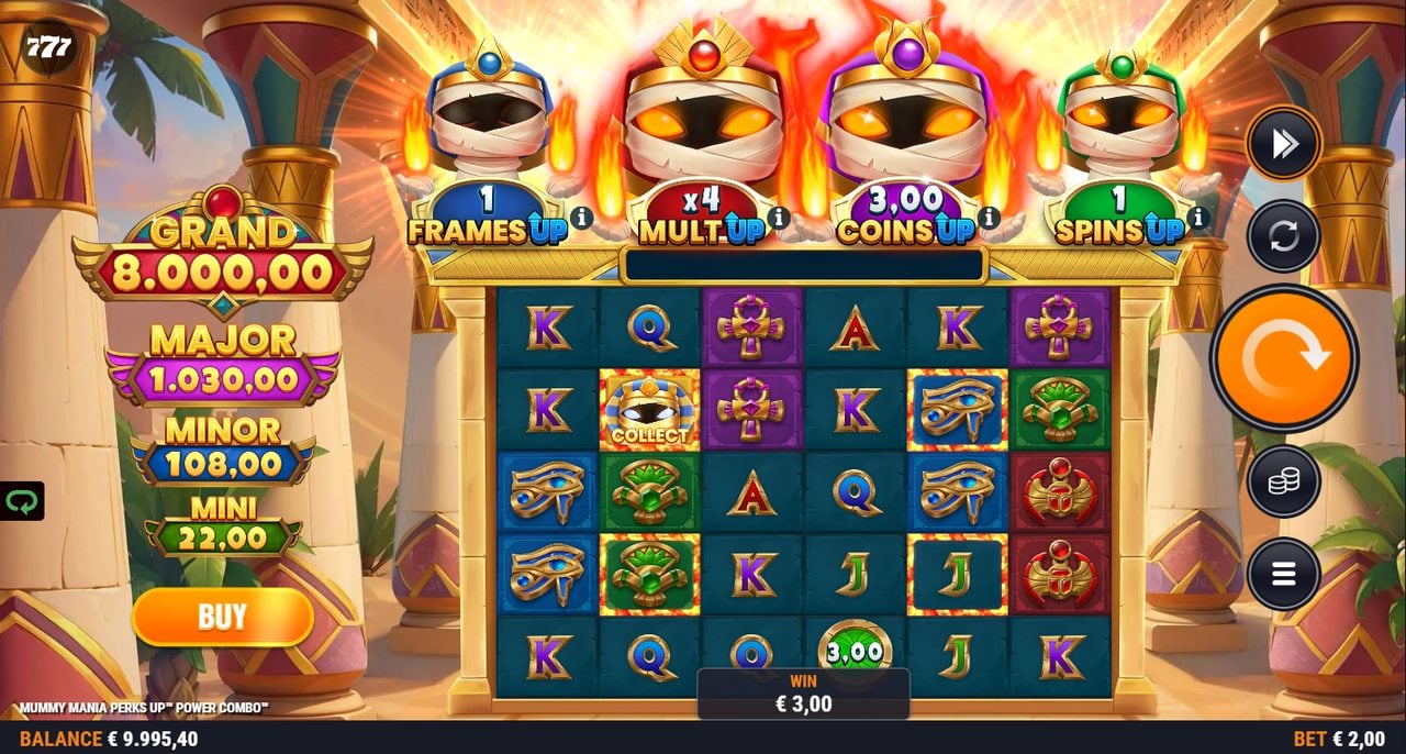 Mummy Mania Perks Up Power Combo base game