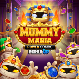 Mummy Mania Perks Up Power Combo slot game logo