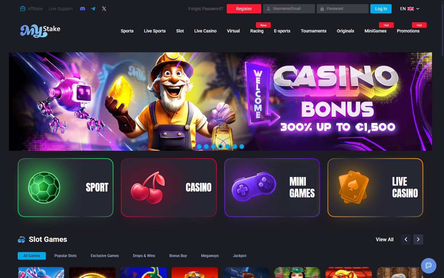 MyStake Homepage