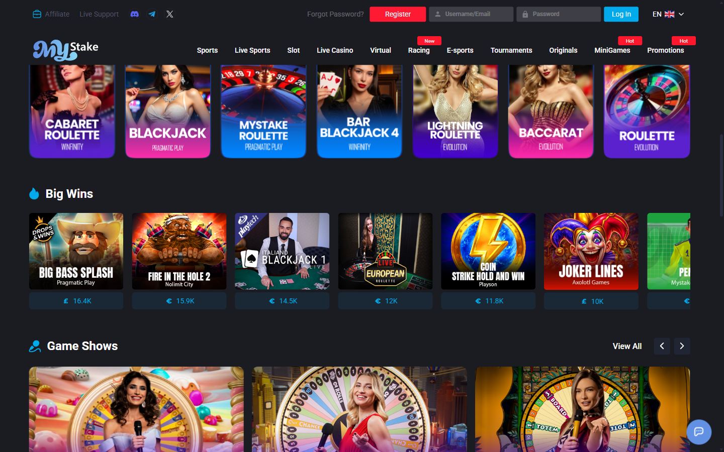 MyStake Games