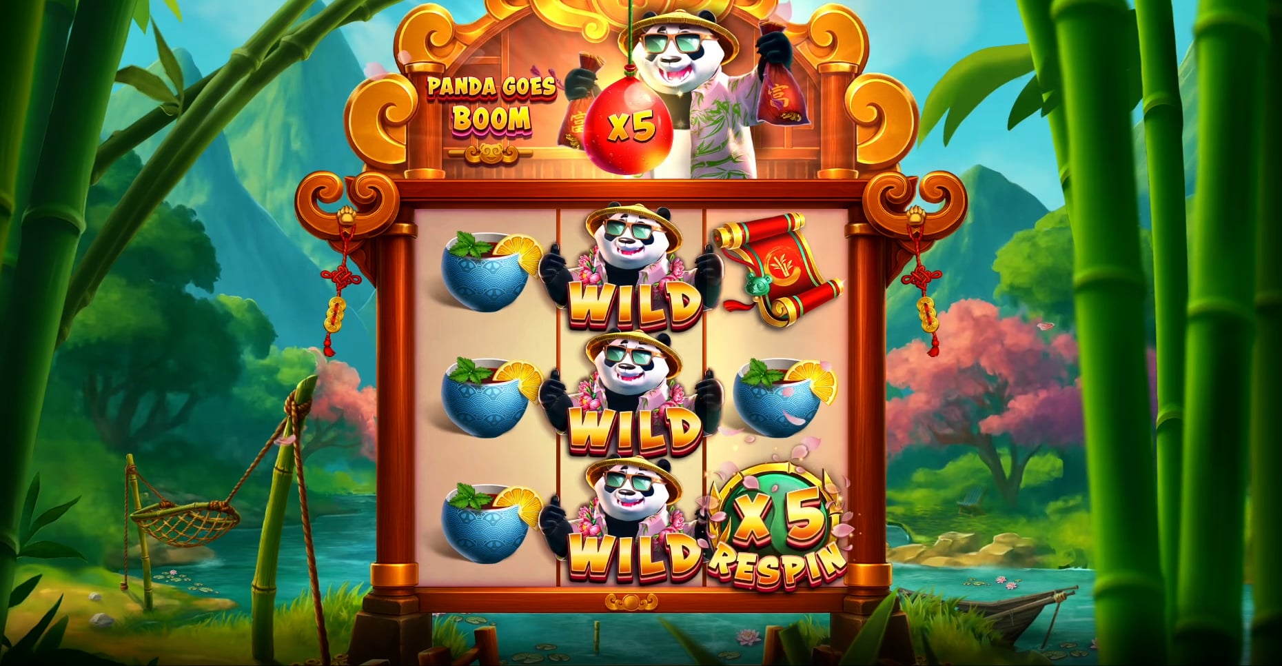 Panda Goes Boom slot screenshot
