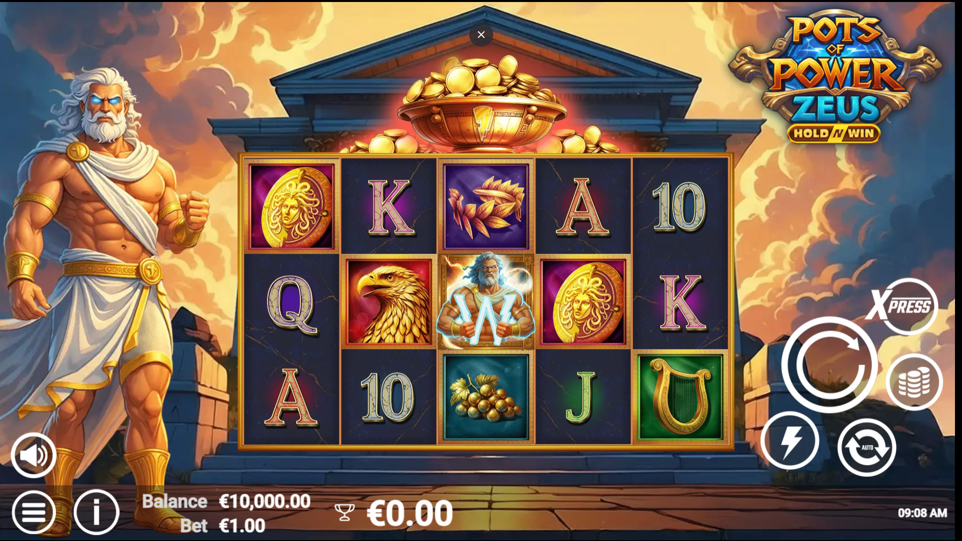 Pots of Power: Zeus base game play screenshot