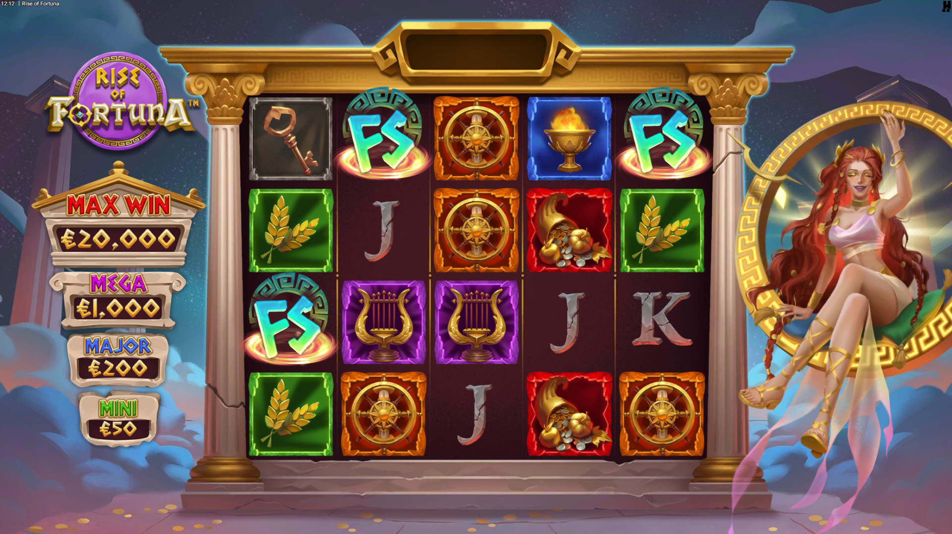 Rise of Fortuna slot 3 scatter bonus trigger