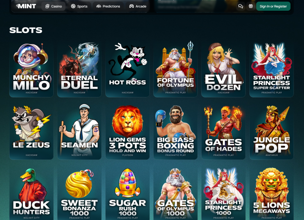 mint.io slots