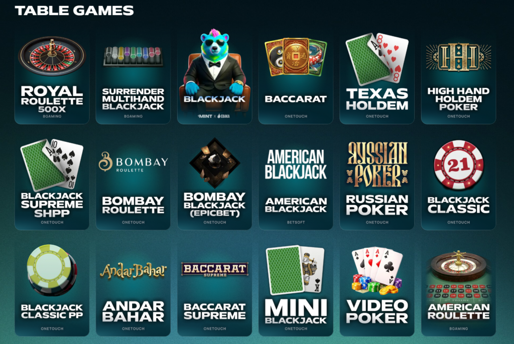 mint.io table games