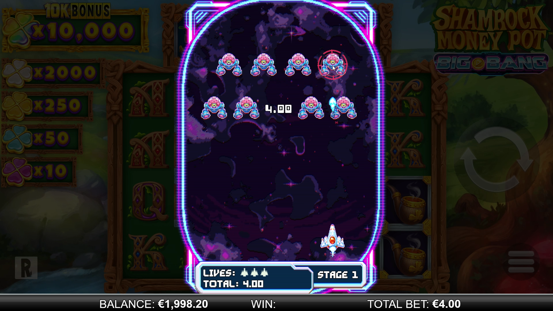 Shamrock Money Pot Big Bang gameplay screenshot