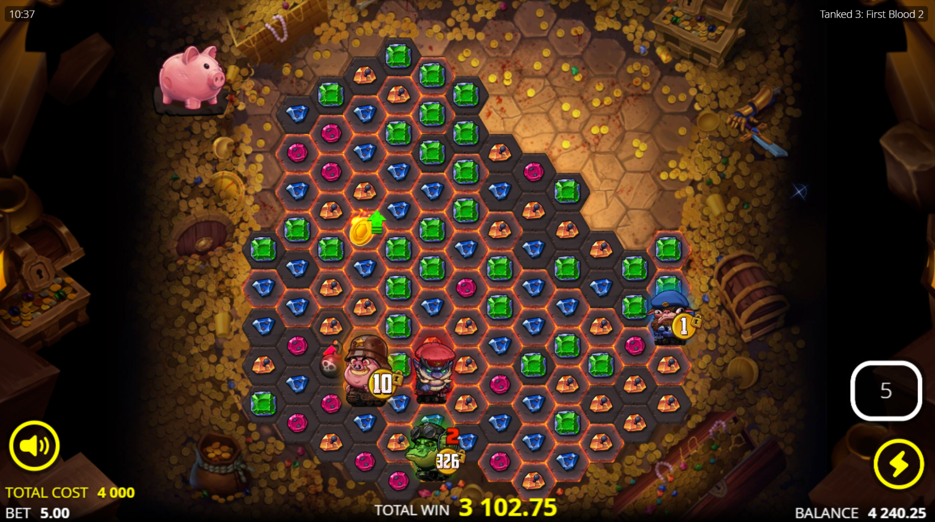 Tanked 3: First Blood 2 The Dead Pay Well Spins - the top free spins feature
