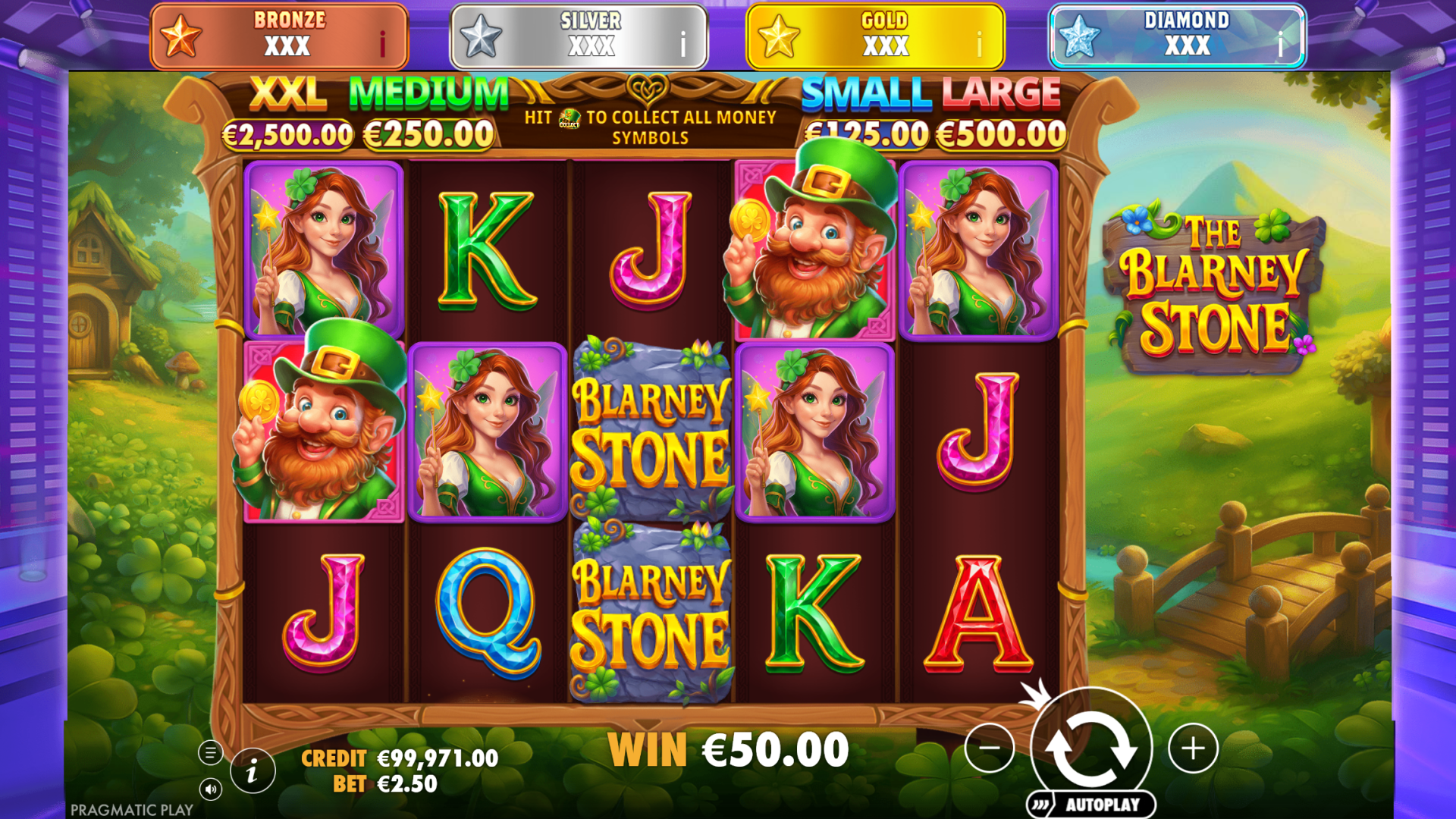 The Blarney Stone Wild symbol - the legendary Blarney Stone appearing on reels 2 through 5