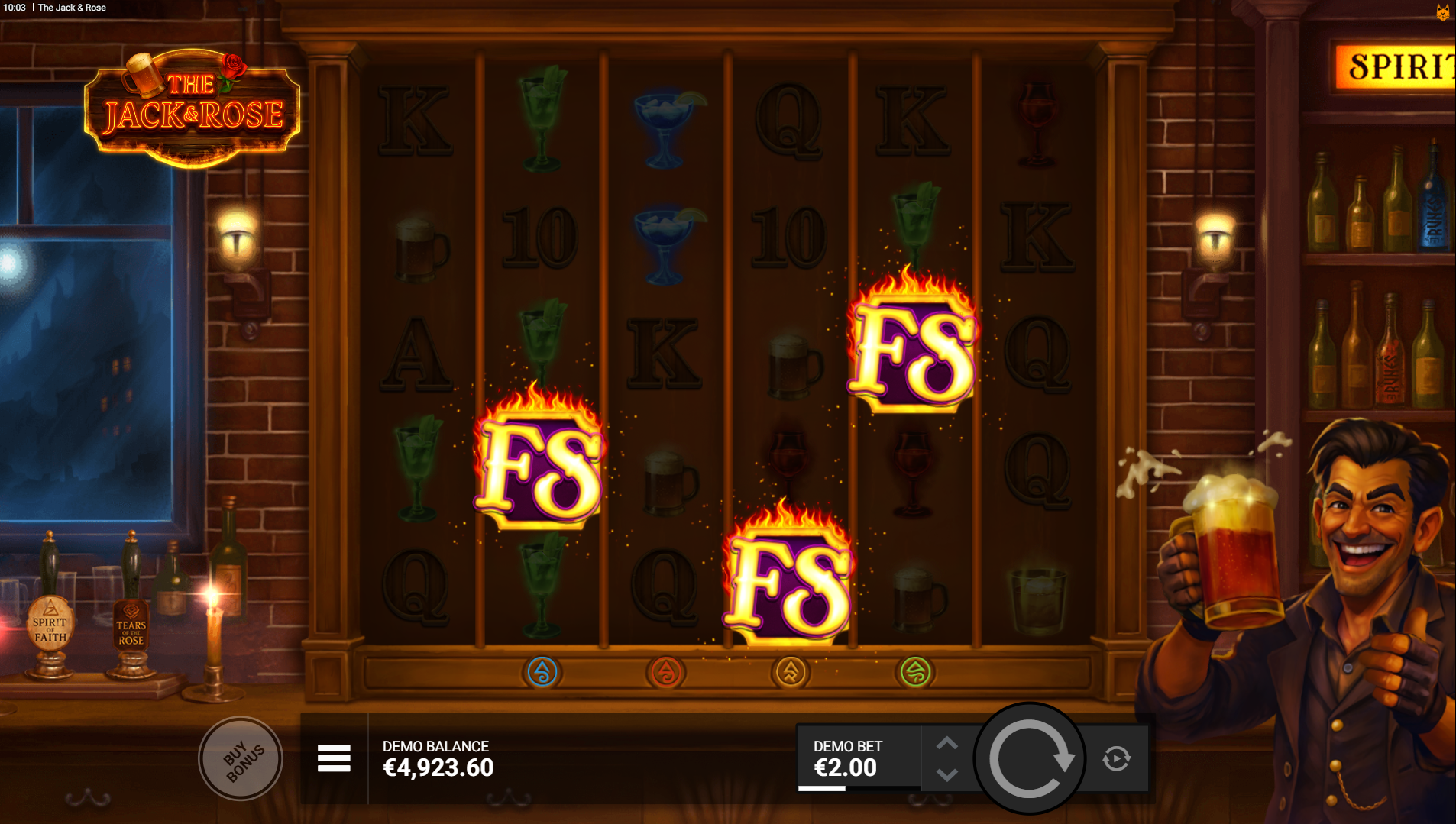 The Jack & Rose Free Spins Trigger