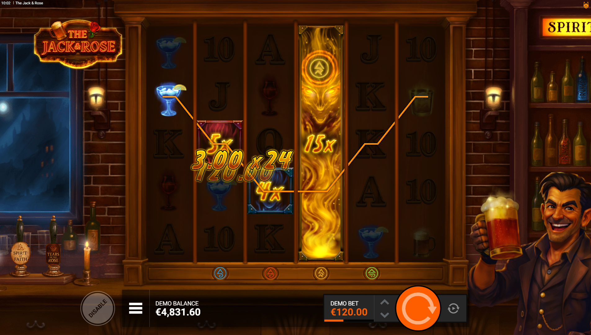 The Jack & Rose Spirit Multiplier Feature