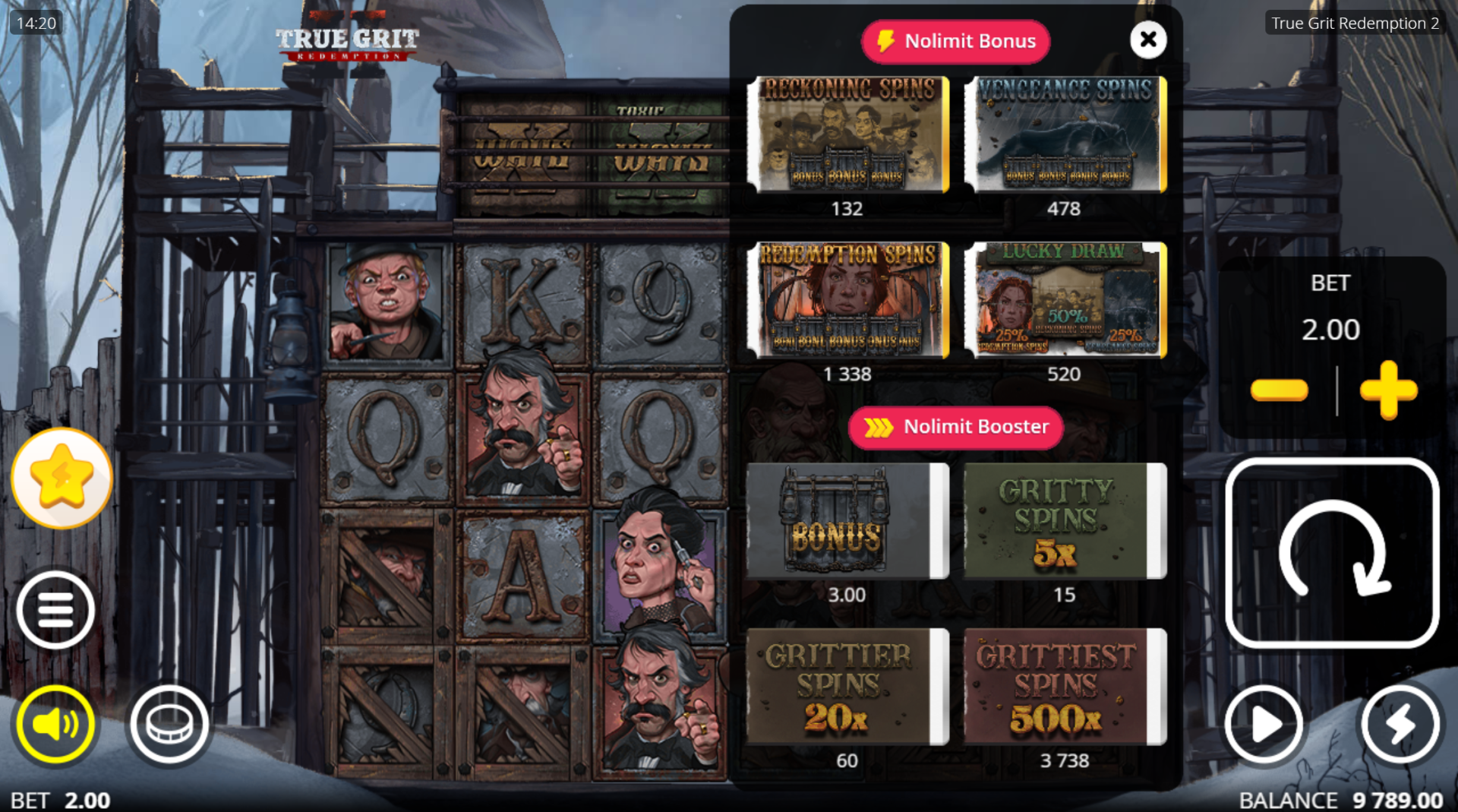 True Grit Redemption 2 bonus buy options screen
