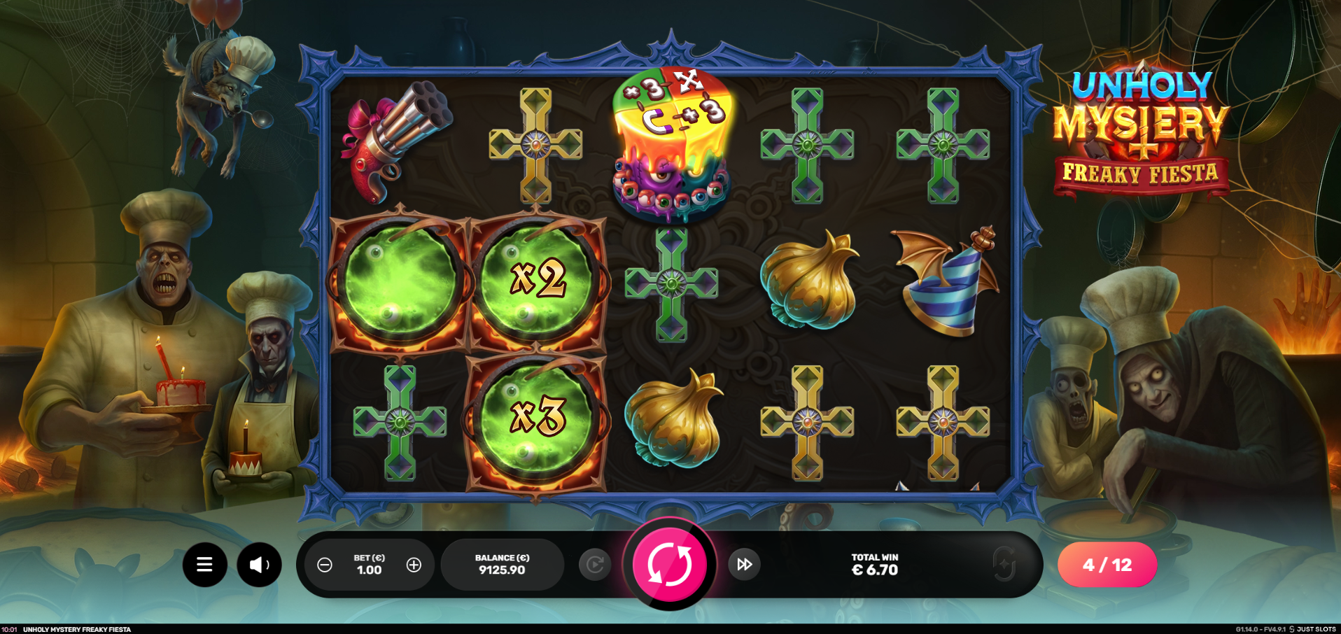 Unholy Mystery Freaky Fiesta Super Mystery symbol enhancement feature