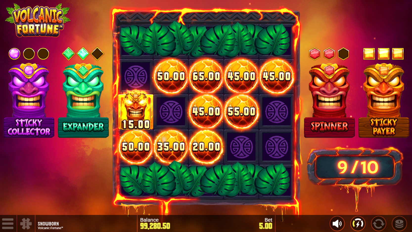 Volcanic Fortune Red Chest Bonus gameplay in action