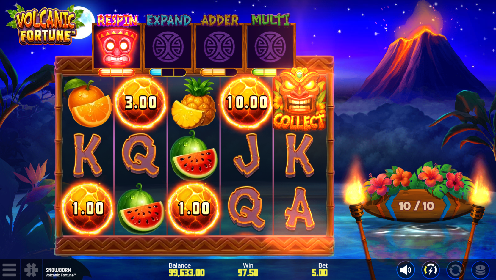 Volcanic Fortune Volcanic Bonus feature