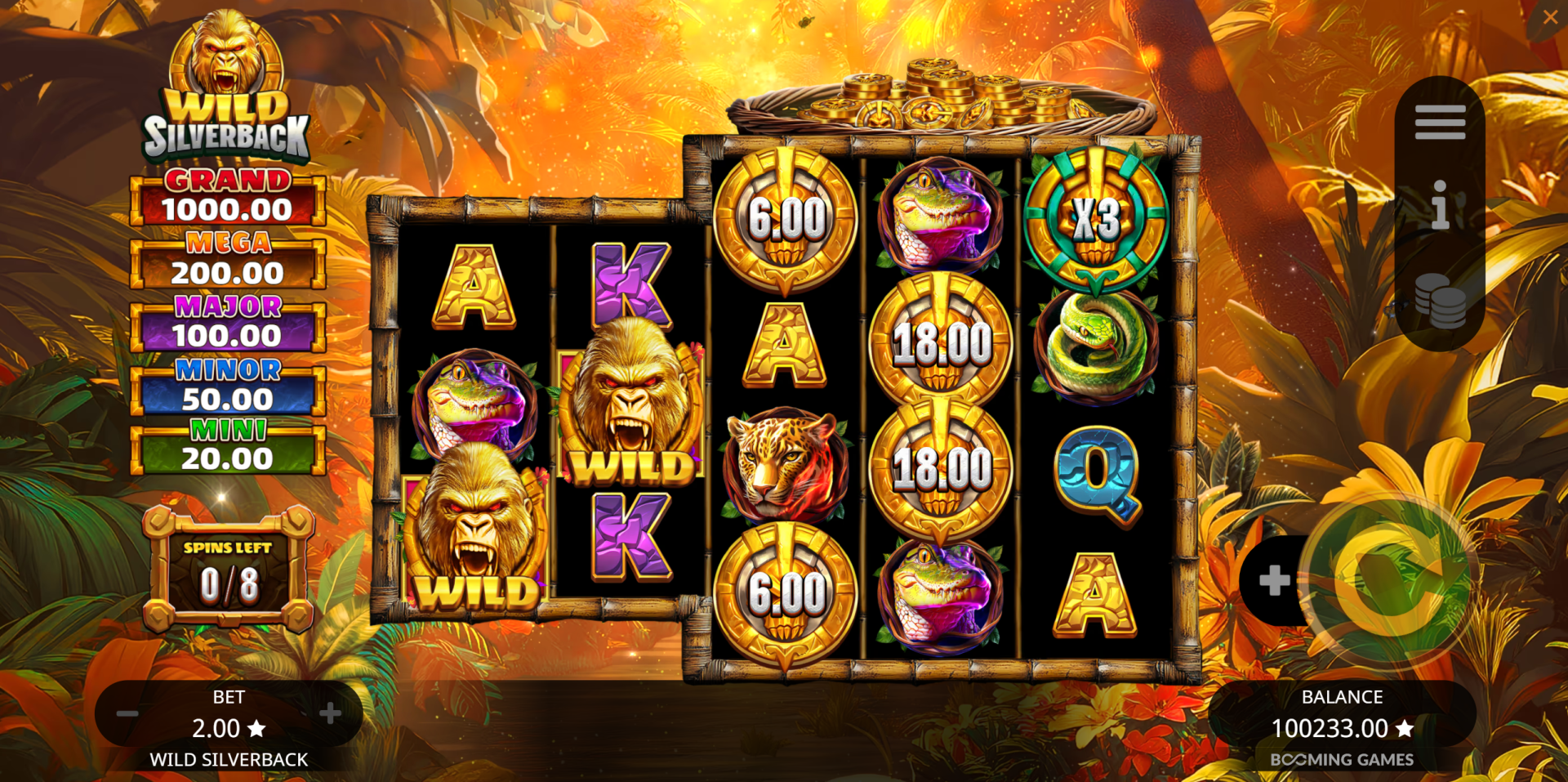 Wild Silverback slot Free Spins bonus gameplay