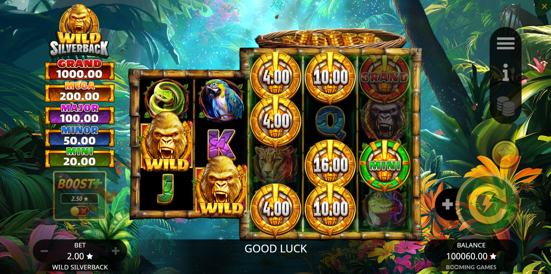Wild Silverback slot Mini Jackpot Fixed Prize Pot