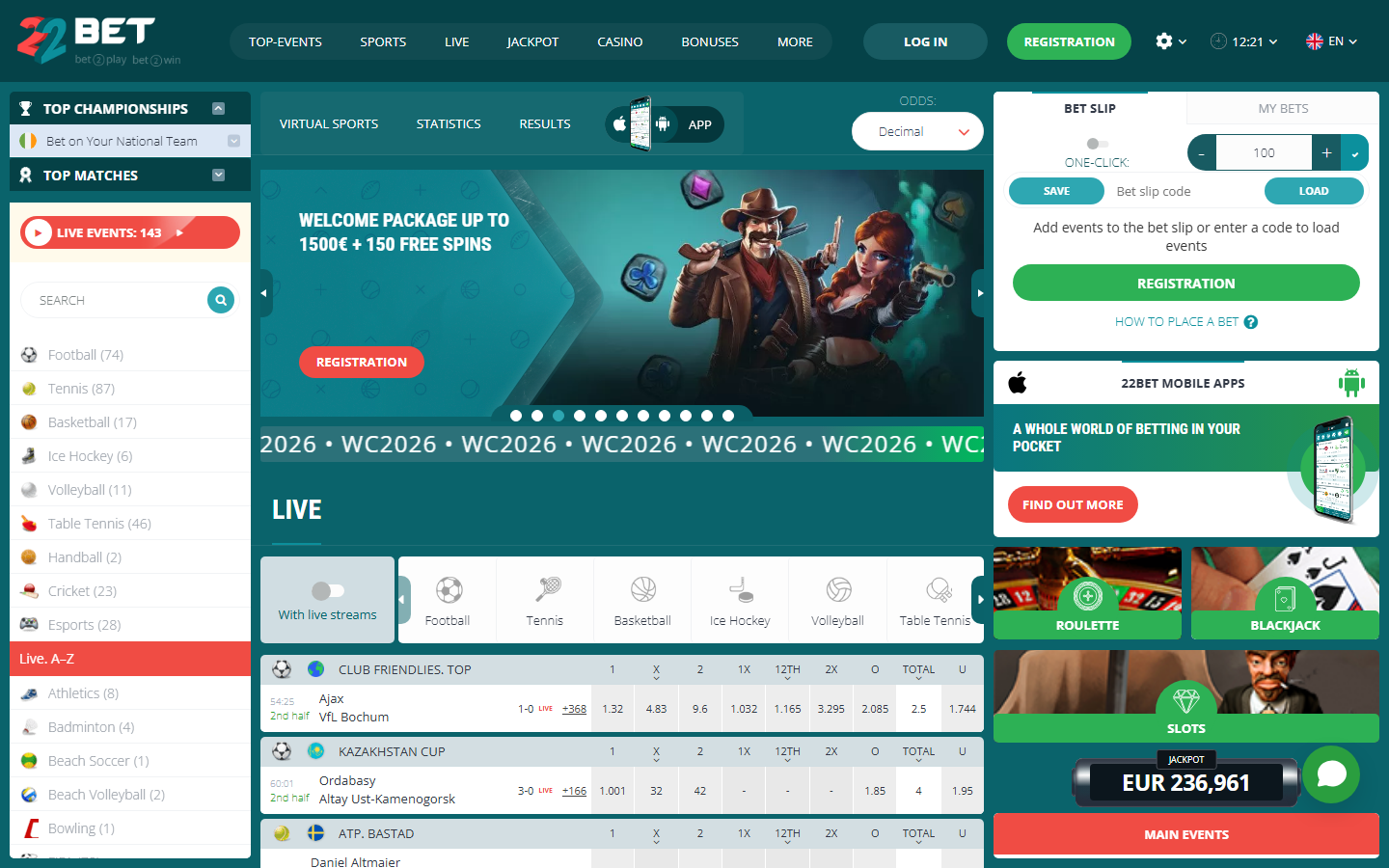 22bet Games