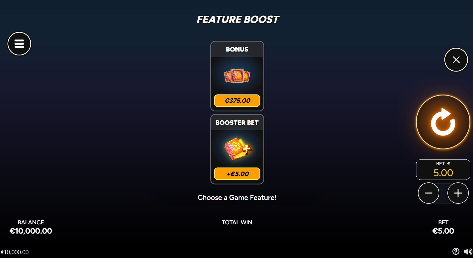 Book of Sakura Buy Feature option - 75x stake direct bonus access