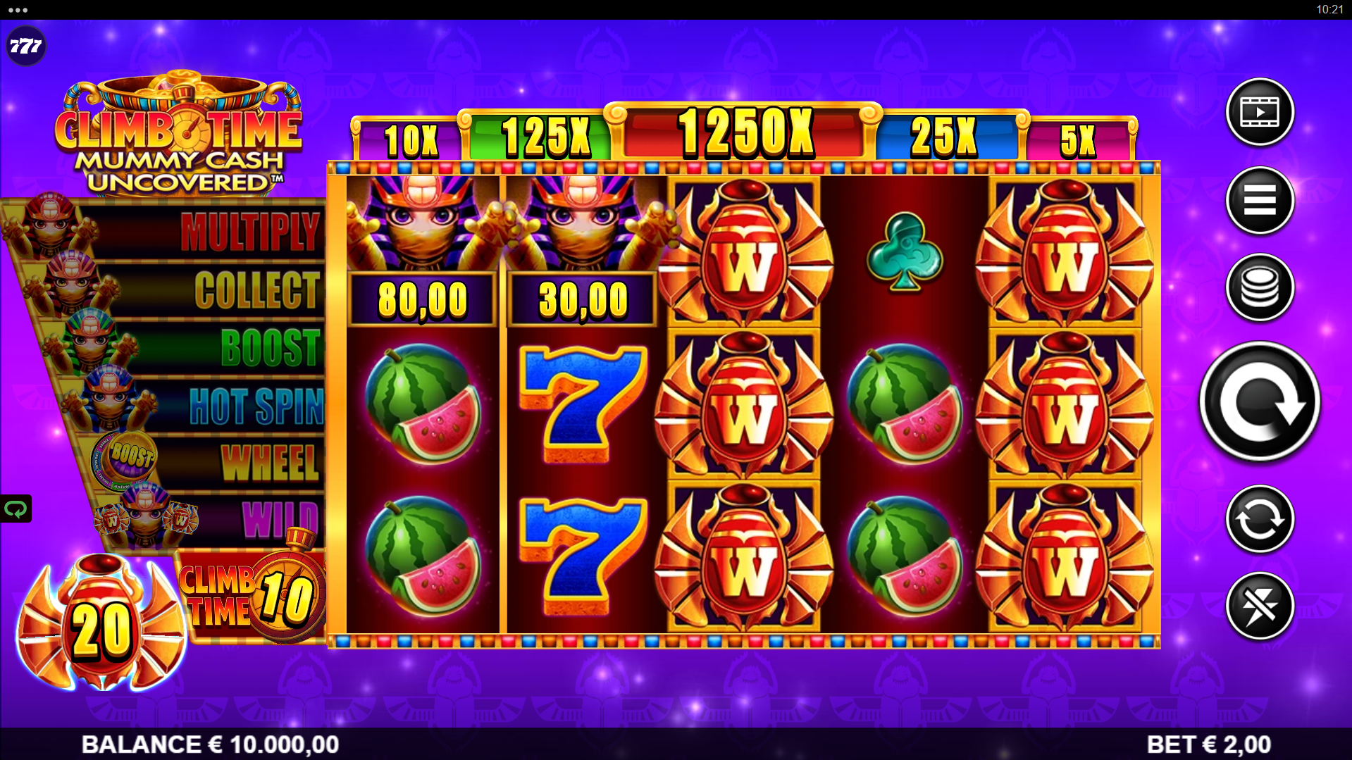 Climb Time Mummy Cash Uncovered base game screenshot