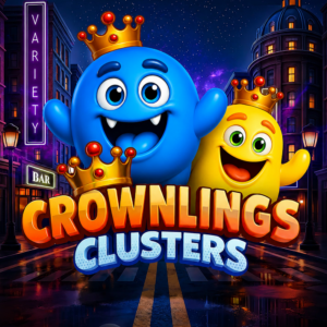 Crownlings Clusters slot game logo