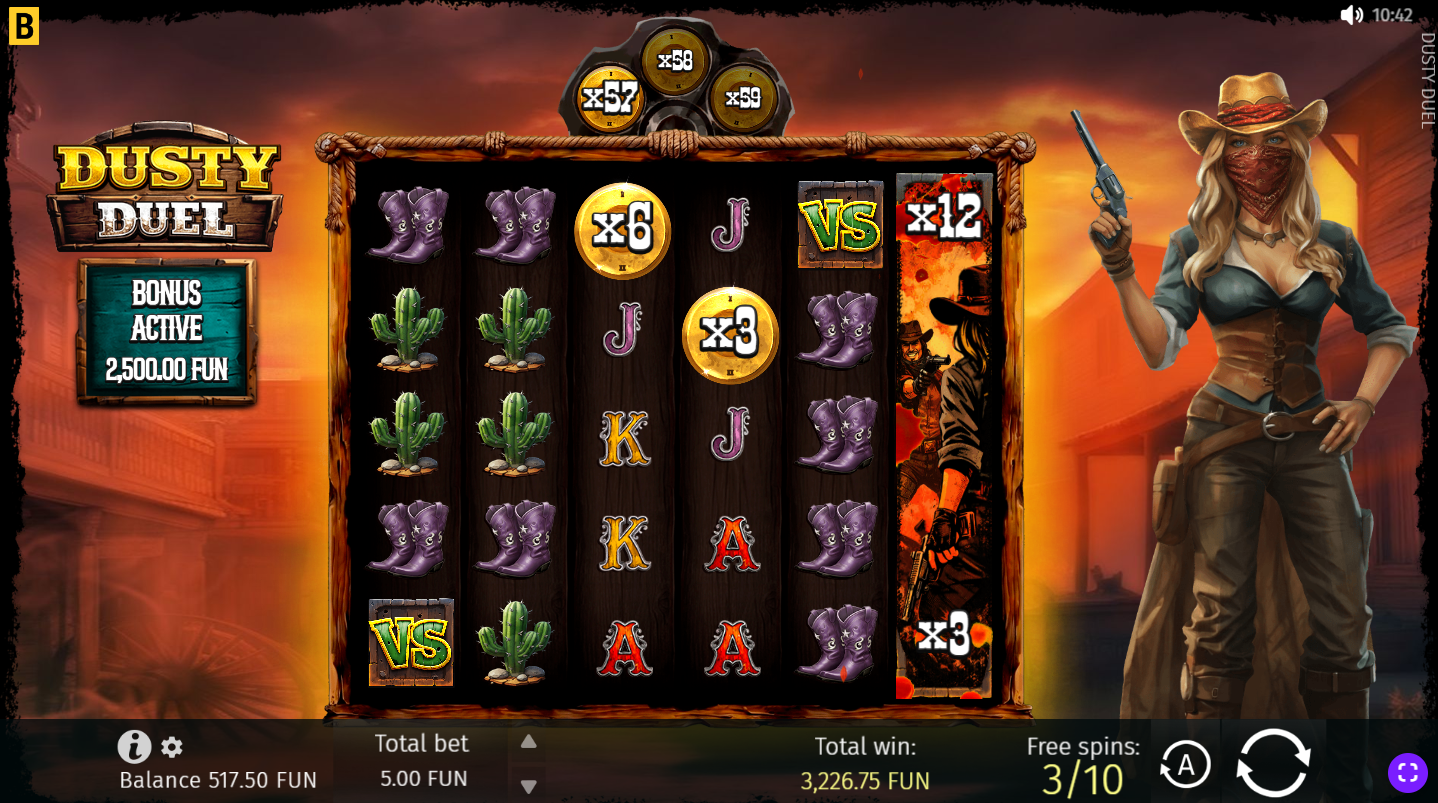 Dusty Duel No Mercy bonus buy feature