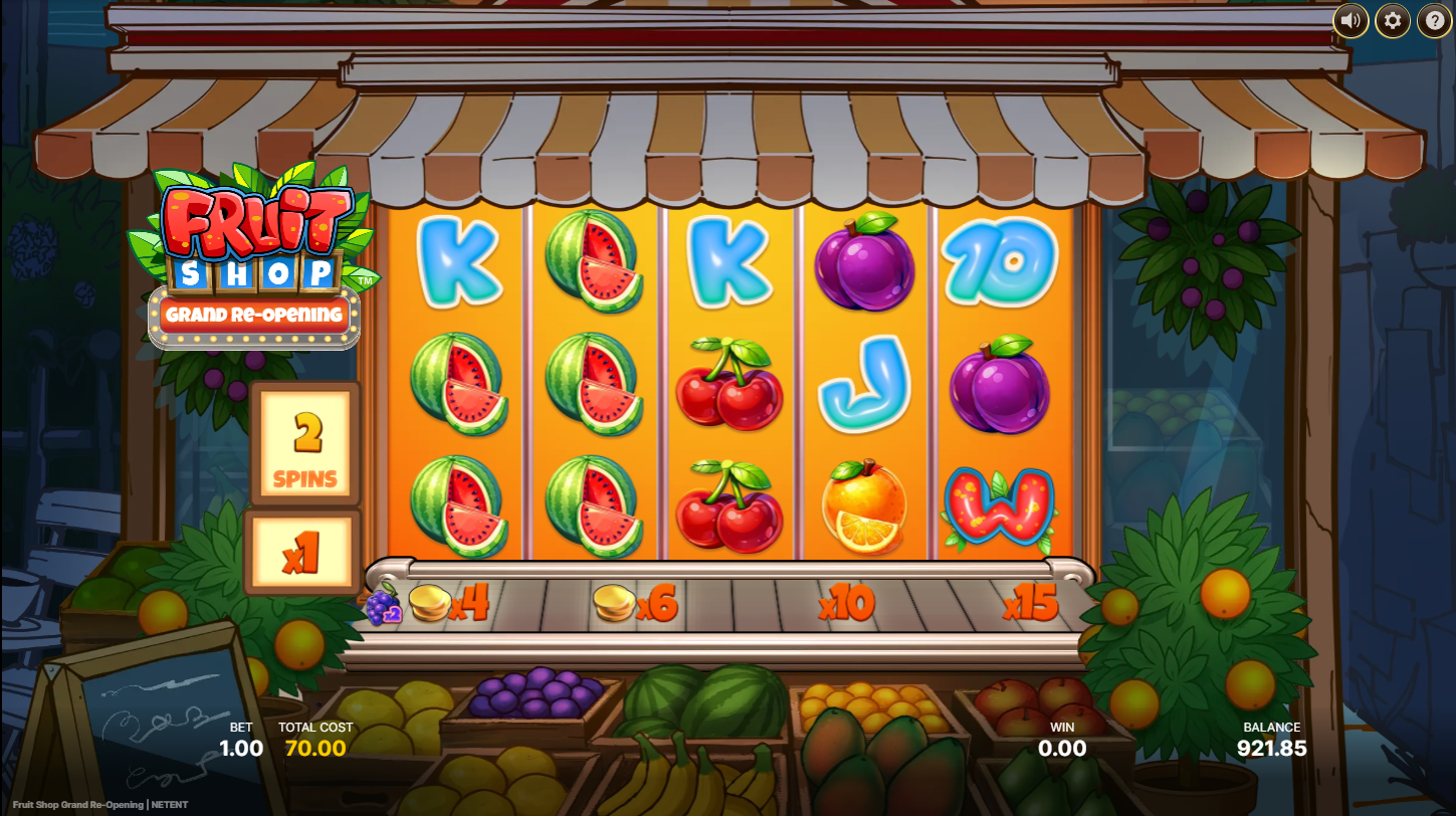 Fruit Shop Grand Re-Opening Backyard Spins bonus mode