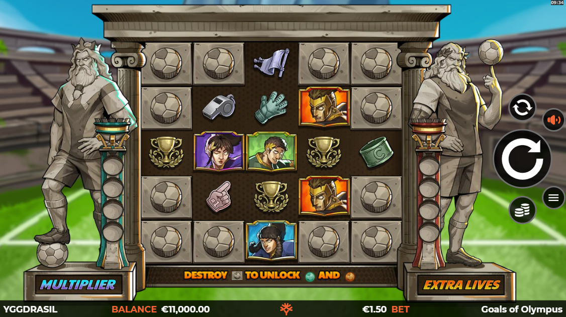 Goals of Olympus BoltLock base game play showing the 5x5 grid with BoltLok blocks