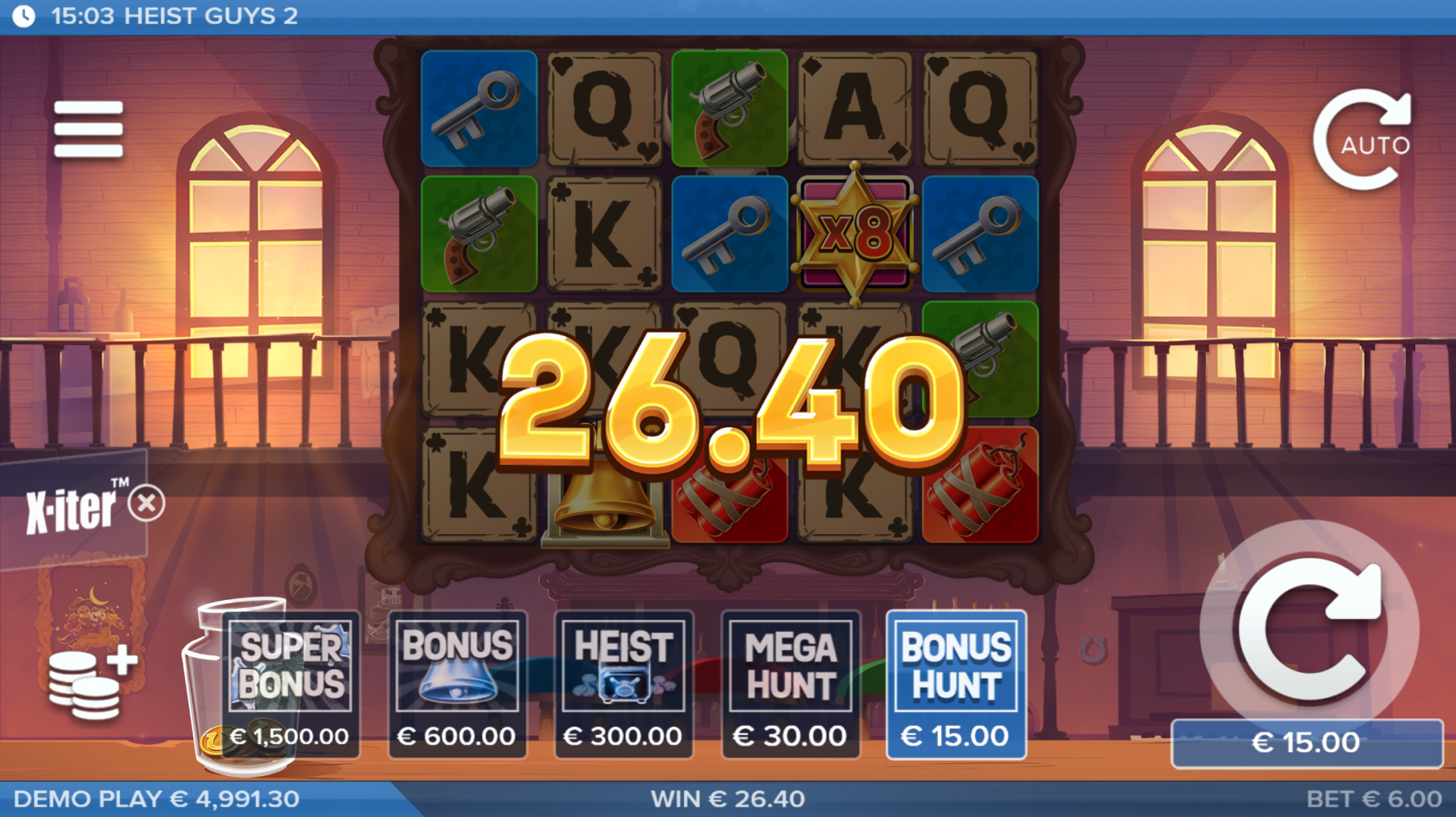 Heist Guys 2 X-iter bonus buy options menu
