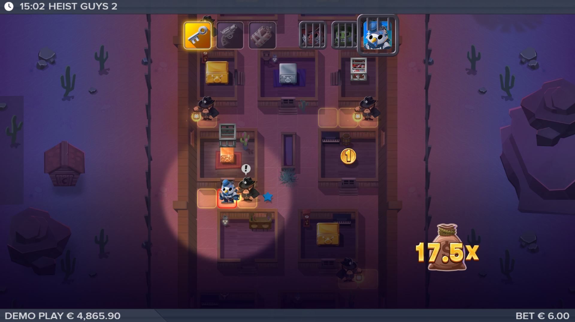 Heist Guys 2 Heist Bonus top-down gameplay map