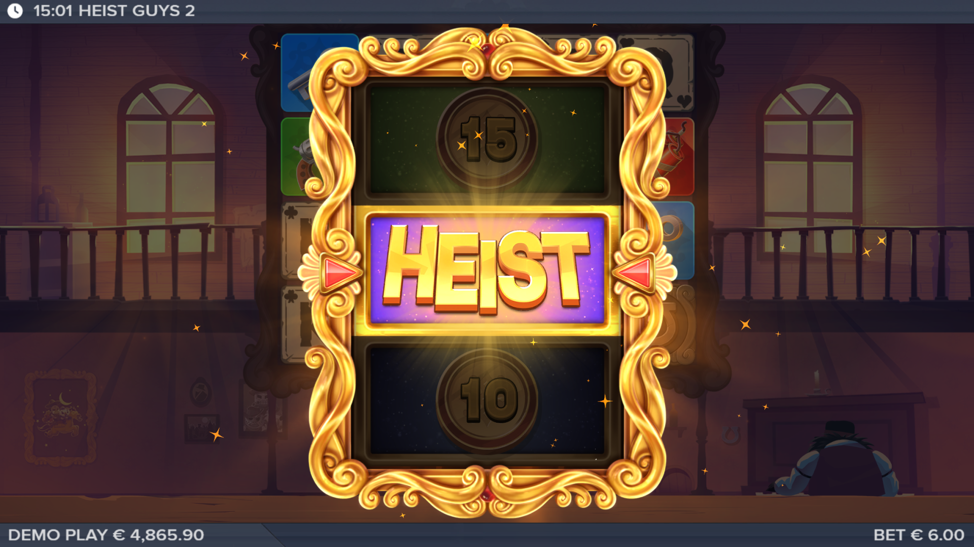 Heist Guys 2 Heist Feature trigger screen