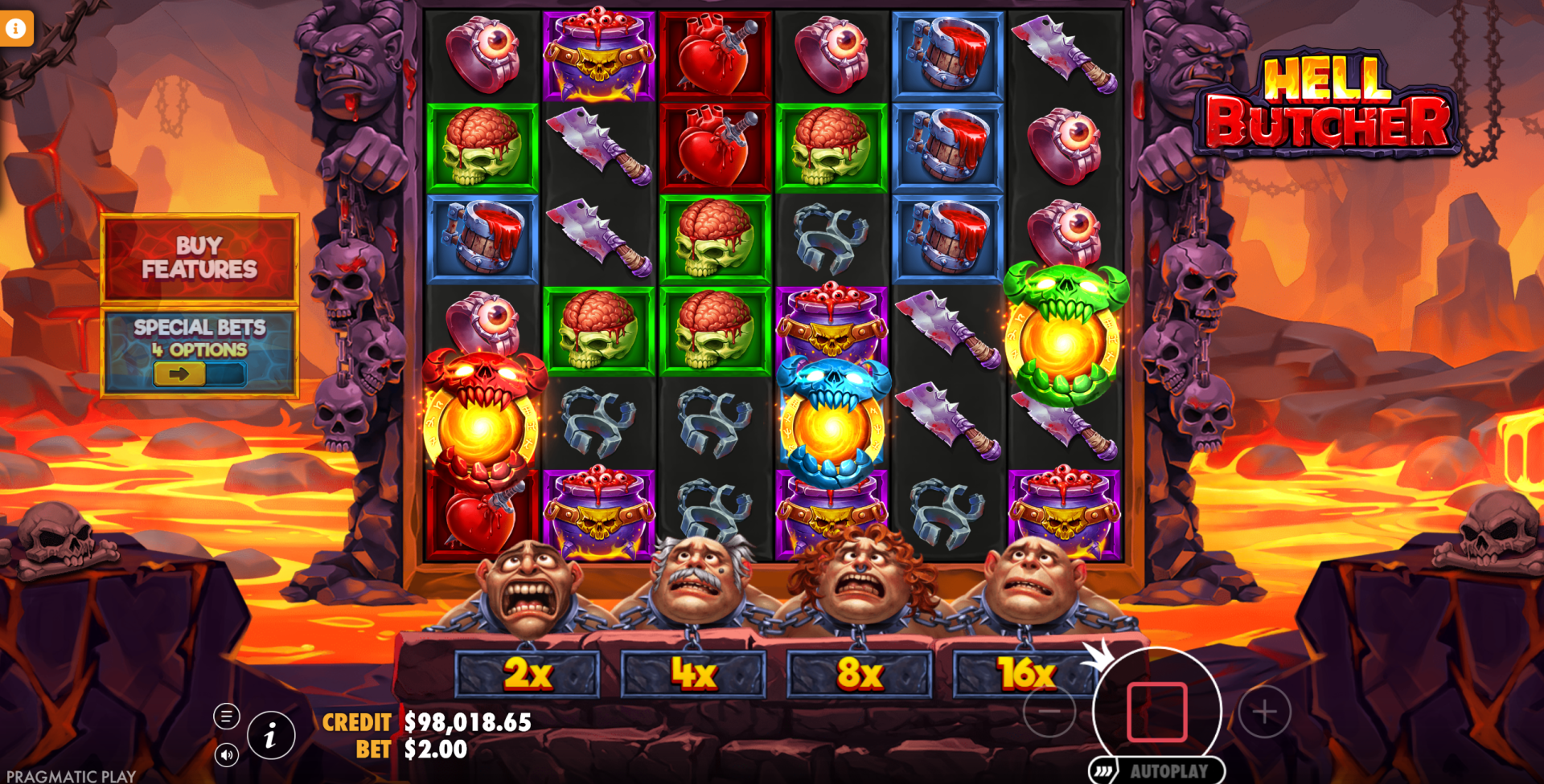 Hell Butcher No Miss Madness Free Spins enhanced bonus variant with guaranteed wild multipliers