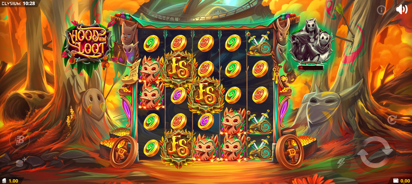 Hood and Loot Free Spins trigger - 3+ scatter symbols